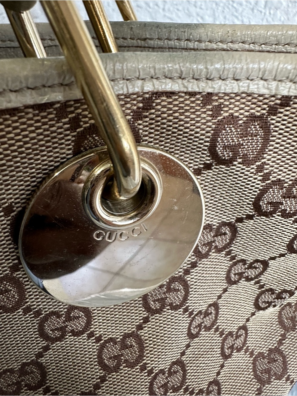Gucci GG Monogram Tote Bag | Made in Italy | Gold Hardware|COA Inluded| - Picture 11 of 13